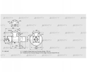 BIO 140HB-150/85-(26)E (84099993) Газовая горелка Kromschroder