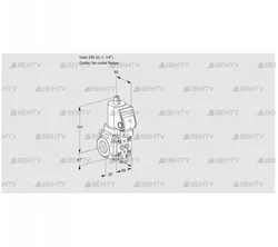 VAS2T32/-N/NKGR (88026846) Газовый клапан Kromschroder