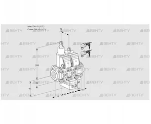 VCH1E15R/15R05LHEVWR6/PPPP/PPPP (88107849) Клапан с регулятором расхода Kromschroder