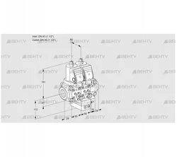 VCH2T40N/40N05NHAVQGR/MMMM/PPPP (88102765) Клапан с регулятором расхода Kromschroder