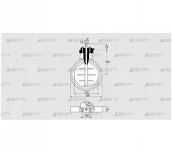 DKR 150Z03F350D (03149239) Дроссельная заслонка Kromschroder