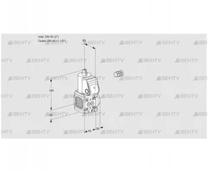 VAS3E50R/40R05FNWR/PP/PP (88106135) Газовый клапан Kromschroder