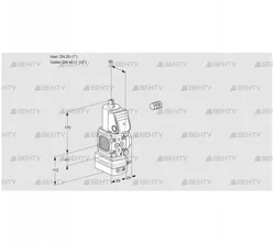 VAD2E25R/40R05FD-100WR/PP/PP (88102112) Газовый клапан с регулятором давления Kromschroder