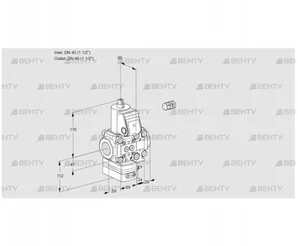 VAD2E40R/40R05D-25VWR/PP/PP (88102164) Газовый клапан с регулятором давления Kromschroder