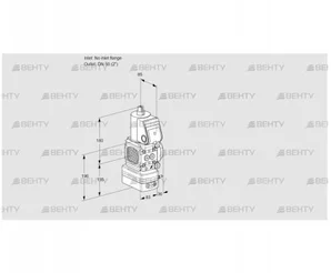 VAD3T-/50N/NQ-25A (88004566) Газовый клапан с регулятором давления Kromschroder