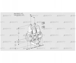 VCH2E40R/40R05NHEVQSR3/PPPP/PPPP (88107111) Клапан с регулятором расхода Kromschroder