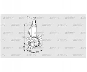 VAS7T80A05LQSLE/PP/PP (88206814) Газовый клапан Kromschroder