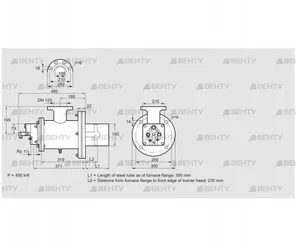 BIOW 140HB-300/235-(26)F (84199194) Газовая горелка Kromschroder