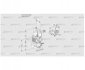 VAG1-/25R/NWAE (88006801) Газовый клапан с регулятором соотношения Kromschroder