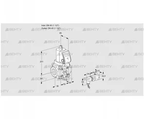 VAS3T40N/NQGR (88030941) Газовый клапан Kromschroder