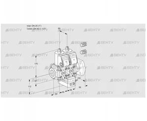 VCH2E25R/40F05NHEWR3/PPPP/PPPP (88101582) Клапан с регулятором расхода Kromschroder