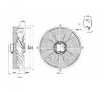 Осевой вентилятор ebmpapst S4E500AM0302