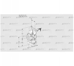 VAD115R/NW-100B (88001907) Газовый клапан с регулятором давления Kromschroder