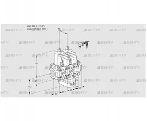 VCH2E40R/40R05NHEVWR/PPPP/PPPP (88105497) Клапан с регулятором расхода Kromschroder