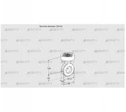 BVGF40W05 (88300043) Дроссельная заслонка Kromschroder