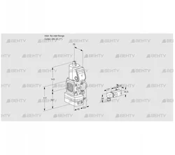 VAG1-/25R/NWAN (88007528) Газовый клапан с регулятором соотношения Kromschroder