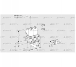 VCG1E15R/15R05NGEWL3/PPPP/2--3 (88100379) Клапан с регулятором соотношения Kromschroder