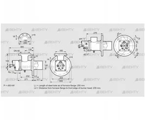 BIO 140RBL-250/235-(54)E (84008031) Газовая горелка Kromschroder