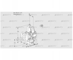 VAG2E40F/25R05GEVWR/PP/PP (88102298) Газовый клапан с регулятором соотношения Kromschroder