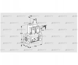 VCS8100F05NLWRE/PPPP/PPEP (88207209) Сдвоенный газовый клапан Kromschroder