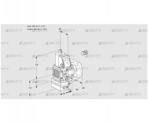 VAD2E40F/40F05FD-100VWR/PP/PP (88102151) Газовый клапан с регулятором давления Kromschroder