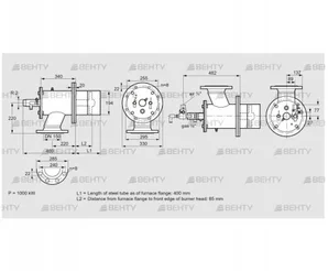 ZIO 200HBL-400/85-(23)DB (84099647) Газовая горелка Kromschroder