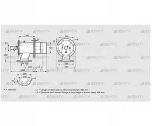 ZIO 200KB-450/435-(34)D (84277056) Газовая горелка Kromschroder