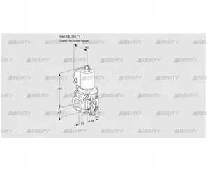 VAS2T25/-N/NWGL (88030247) Газовый клапан Kromschroder