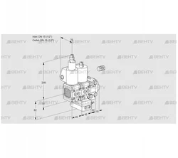 VCH1E15R/15R05FLHEVWL/PPPP/MMMM (88107088) Клапан с регулятором расхода Kromschroder