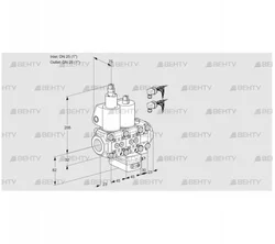 VCH1E25R/25R05LHEVWL6/PPPP/PPPP (88105462) Клапан с регулятором расхода Kromschroder