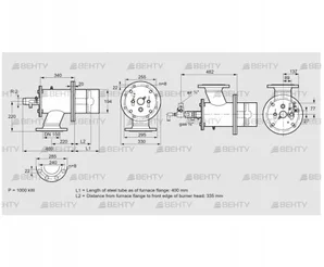 ZIO 200HBL-400/335-(23)D (84277094) Газовая горелка Kromschroder