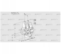 VCH2E40R/40R05NHEVWGR3/PPPP/PPPP (88103860) Клапан с регулятором расхода Kromschroder