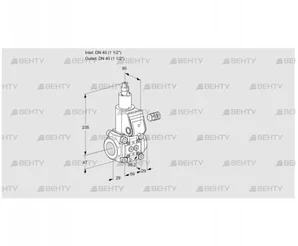 VAS240R/LK (88014058) Газовый клапан Kromschroder