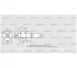 BIC 100HB-300/335-(37E)ER (84199092) Газовая горелка Kromschroder