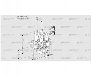 VCH2E40R/40R05NHEVWR6/PPPP/PPPP (88103934) Клапан с регулятором расхода Kromschroder