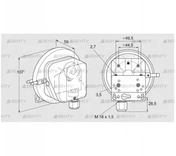 DL 3K-3W (84444600) Датчик-реле давления воздуха Kromschroder