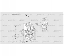 VCH2E40R/40R05NHEVQR/PPPP/PPBS (88103502) Клапан с регулятором расхода Kromschroder