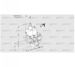 VCH1E25R/25R05LHEVWL/PPPP/PPPP (88103291) Клапан с регулятором расхода Kromschroder