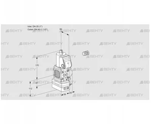 VAD2E25R/40R05FD-25WR/PP/PP (88102152) Газовый клапан с регулятором давления Kromschroder