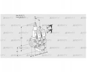 VCH1E25R/25R05LHEWSR8/PPPP/PPPP (88104300) Клапан с регулятором расхода Kromschroder