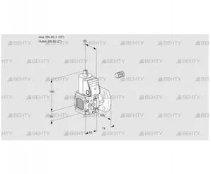 VAS3E40R/50F05FNWR/PP/PP (88106226) Газовый клапан Kromschroder