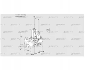 VAS2E40F/50R05NVWR/PP/PP (88102459) Газовый клапан Kromschroder