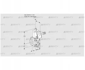 VAS240/-R/NP (88012727) Газовый клапан Kromschroder