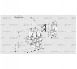 VCH1E25R/20R05NHEVWR6/PPPP/PPBS (88106422) Клапан с регулятором расхода Kromschroder