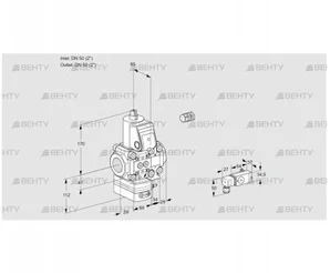 VAG2E50R/50R05GEVWR/-3/PP (88107761) Газовый клапан с регулятором соотношения Kromschroder