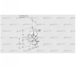 VAG240R/NWAE (88003561) Газовый клапан с регулятором соотношения Kromschroder