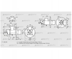 BIO 140RML-150/135-(49)E (84008023) Газовая горелка Kromschroder