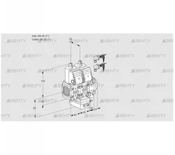 VCH1E25R/25R05FNHEVWR6/PPPP/PPPP (88107524) Клапан с регулятором расхода Kromschroder