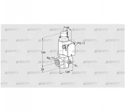 VG 40/32R02LQ31DM (85208272) Запорный газовый клапан Kromschroder