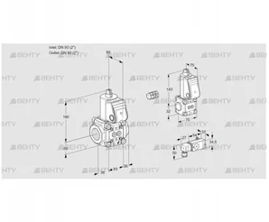 VAS3E50R/50R05NWR/-2/ZS (88106450) Газовый клапан Kromschroder